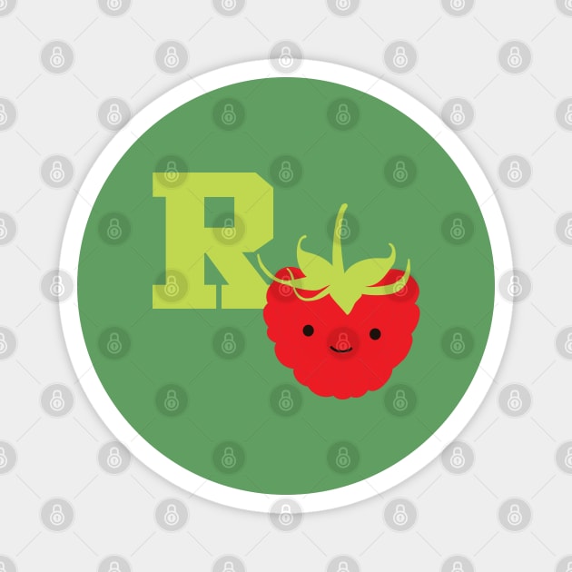 R is for Raspberry Magnet by Hedgie Designs